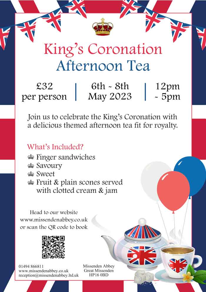 King's Coronation Afternoon Tea | Missenden Abbey